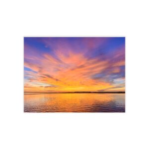 Vibrant Sunset Ceramic Photo Tile - Colorful Sunset Home Decor