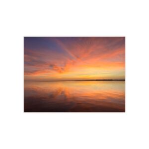 Ceramic Photo Tile - "Whispers of the Last Light" Sunset Shoreline Wall Art