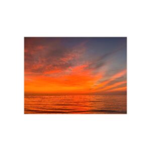 Ceramic Photo Tile - "Sky on Fire" Sunset Ocean Art Tile