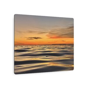 Golden Ocean Sunset Metal Art Sign