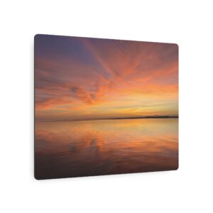 Whispers of the Last Light Metal Art Sign - Tranquil Sunset Shoreline Wall Decor